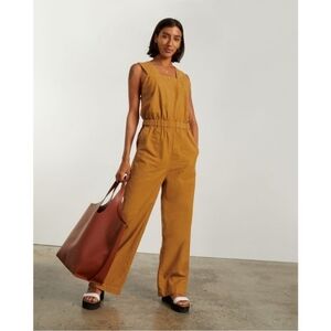 Everlane Fatigue Apron Jumpsuit Sleeveless Linen Organic Blend Size 2
